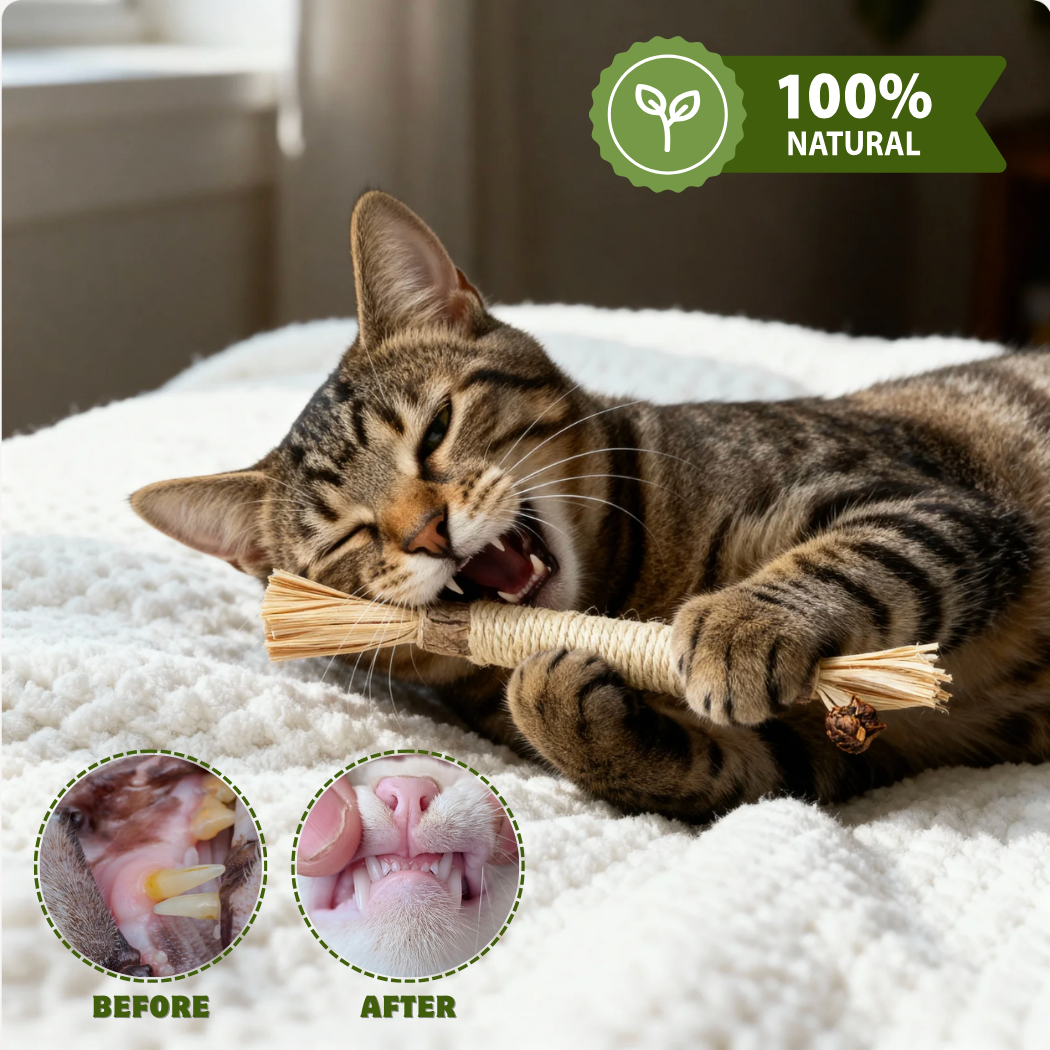 Dental Bite™ – Natural Dental Chew Toy for Cats